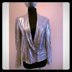 Silver Sequined Blazer